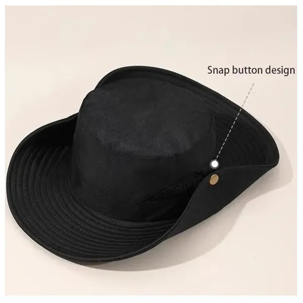 UV Protection Mesh Wide Brim Bucket Hat