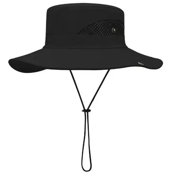 UV Protection Mesh Wide Brim Bucket Hat