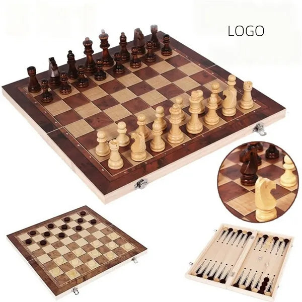 Chess Set Folding Wooden Standard Travel International