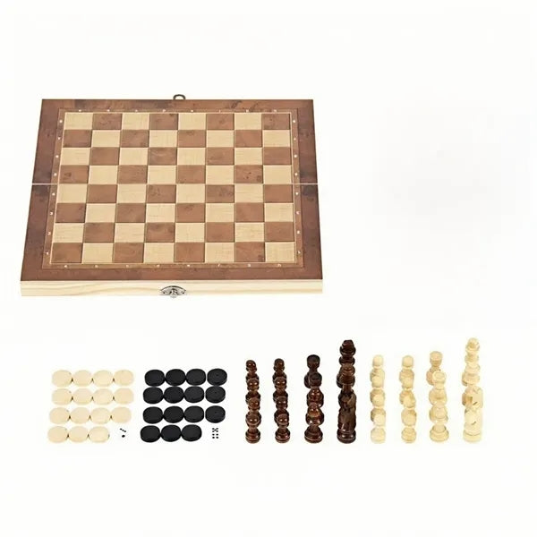 Chess Set Folding Wooden Standard Travel International