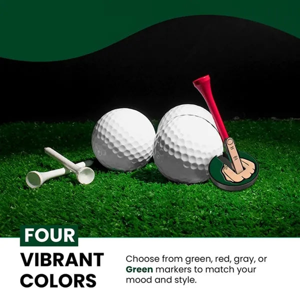 Middle Finger Golf Ball Marker Magnetic Hat Clip