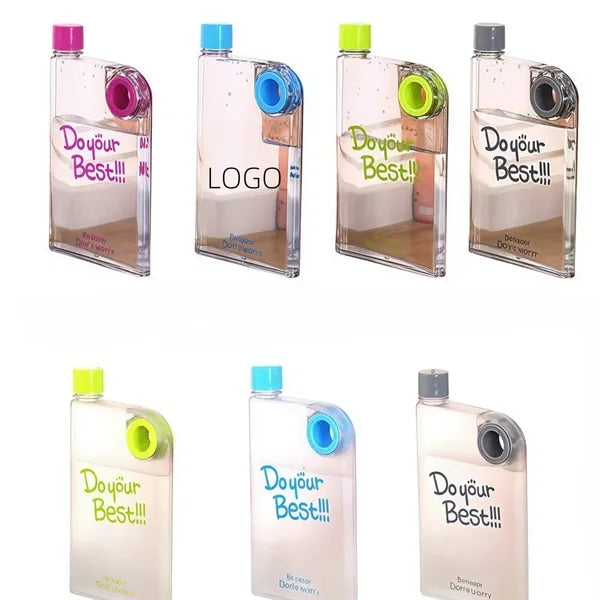 Flat Portable Plastic Water Bottle Handle Customizable
