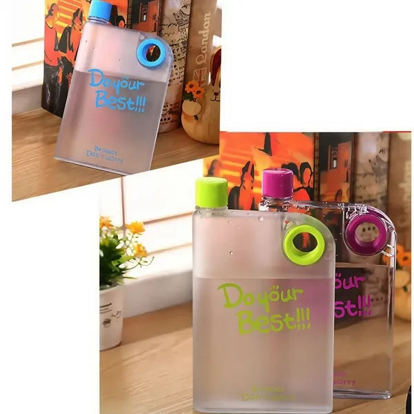 Flat Portable Plastic Water Bottle Handle Customizable