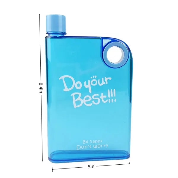 Flat Portable Plastic Water Bottle Handle Customizable