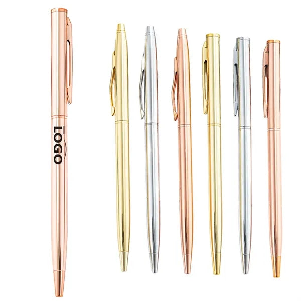 Laser Engraved Clip Metal Ballpoint Pen