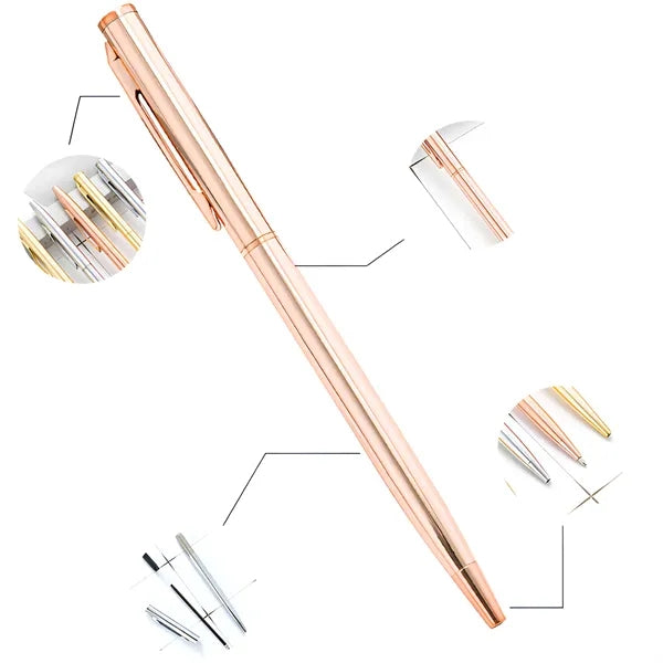 Laser Engraved Clip Metal Ballpoint Pen