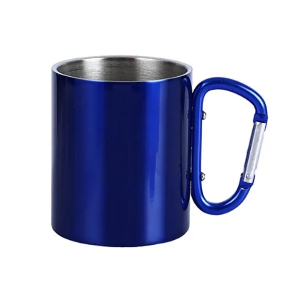 Laser 10 OZ Outdoor Carabiner Stainless Steel Cup