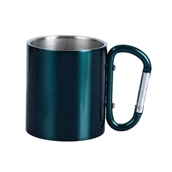 Laser 10 OZ Outdoor Carabiner Stainless Steel Cup
