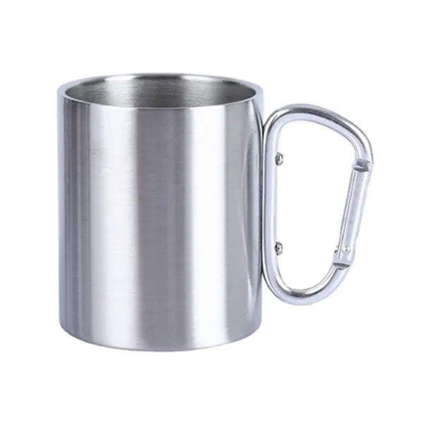 Laser 10 OZ Outdoor Carabiner Stainless Steel Cup
