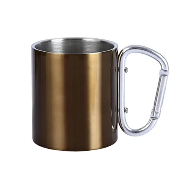Laser 10 OZ Outdoor Carabiner Stainless Steel Cup