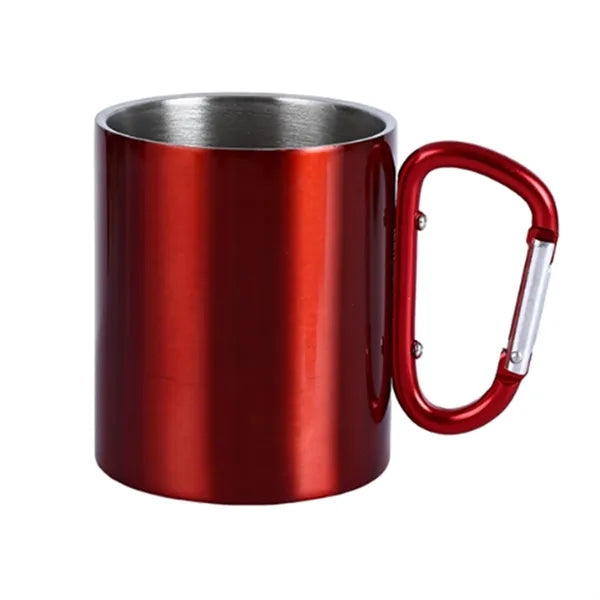 Laser 10 OZ Outdoor Carabiner Stainless Steel Cup
