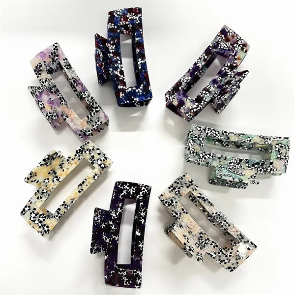 Women 4.92Inch Oversize Large Rectangular Acetate Hair Clip