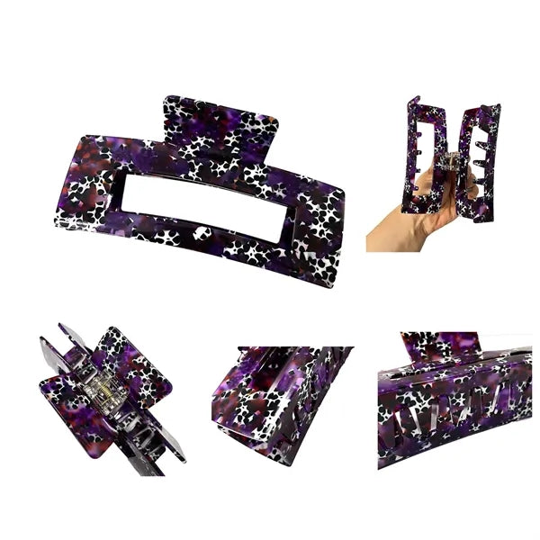 Women 4.92Inch Oversize Large Rectangular Acetate Hair Clip