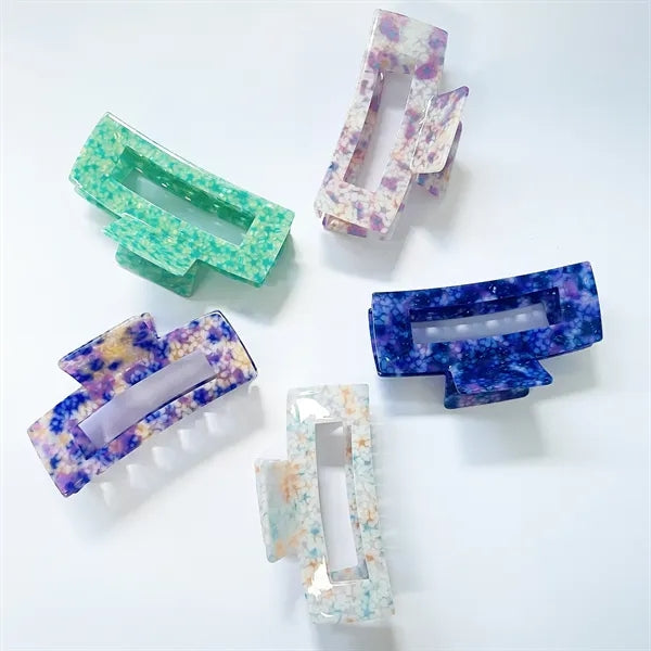 Women 4.92Inch Oversize Large Rectangular Acetate Hair Clip