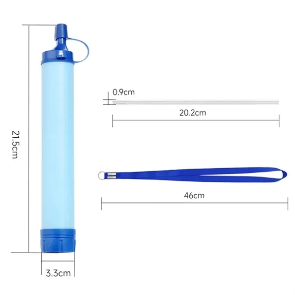 Portable Water Filter Straw Outdoor Survival Emergency Use