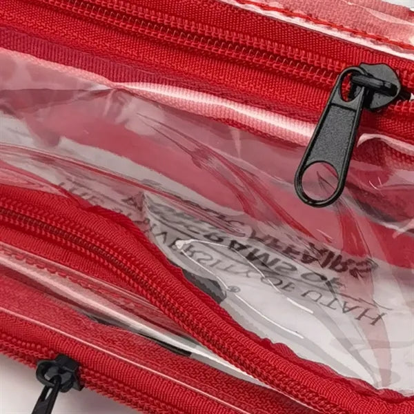 Clear PVC Fanny Pack W/ Adjustable Strap & Zipper Pockets