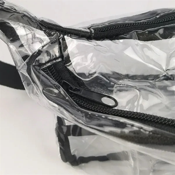 Clear PVC Fanny Pack W/ Adjustable Strap & Zipper Pockets