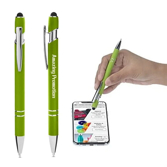 Retractable Soft Touch Click Stylus Metal Pen