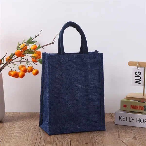 Logo Jute Bag Custom Text Tote Gifts