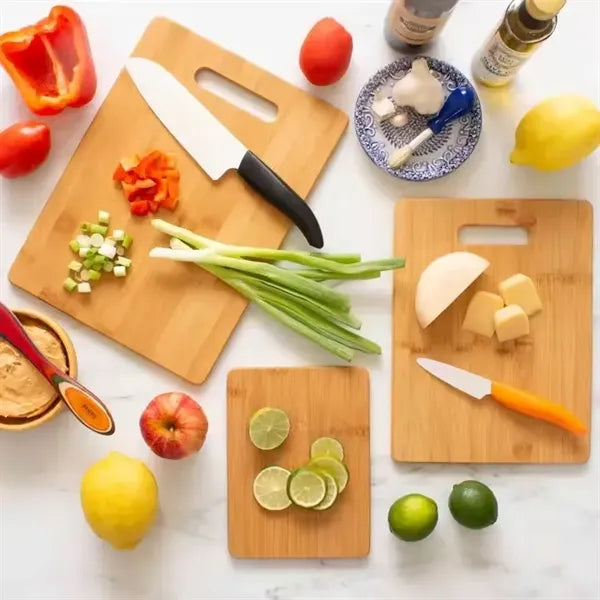 Bamboo Cutting Board with Handle Cutout Large