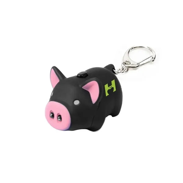 Light Up Pig Keychain