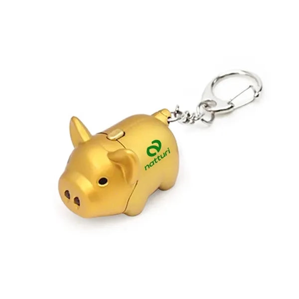 Light Up Pig Keychain