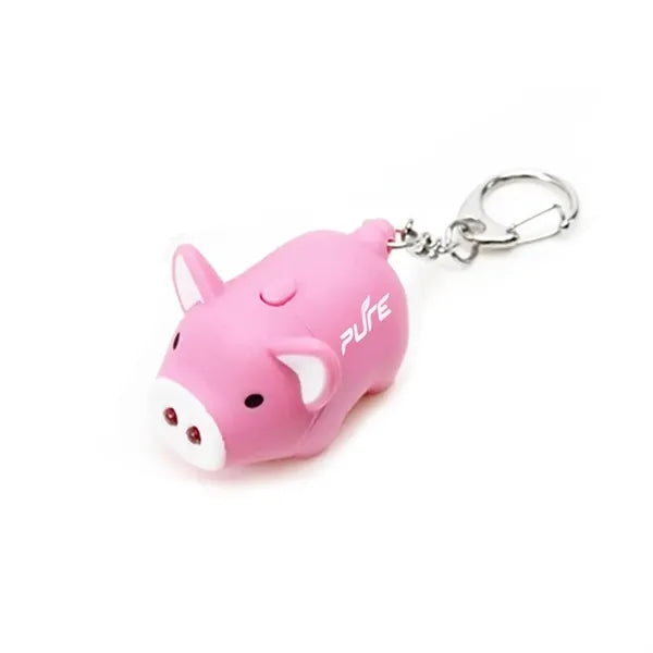 Light Up Pig Keychain