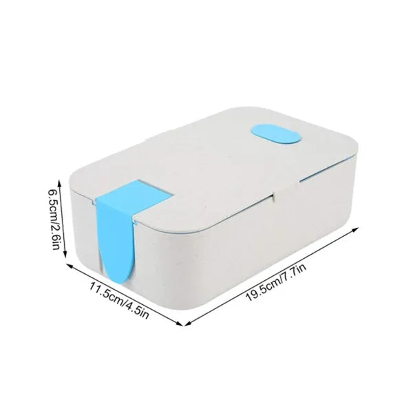 Wheat Straw Lunch Box W/ Divider and Detachable Phone Stand