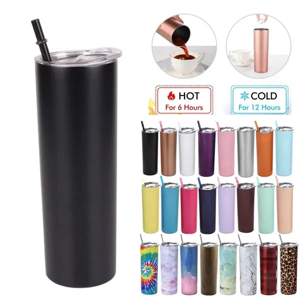 20OZ Stainless Steel Tumbler Water Bottle with Straw