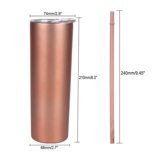 20OZ Stainless Steel Tumbler Water Bottle with Straw