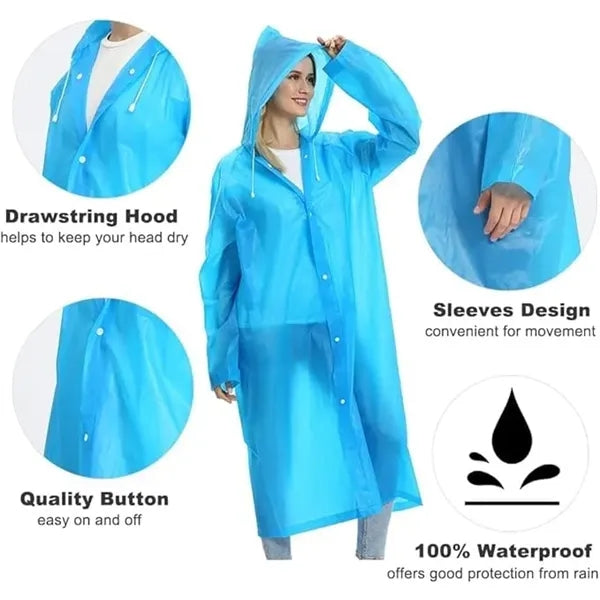 Outdoor Event EVA Rain Ponchos Waterproof Raincoats