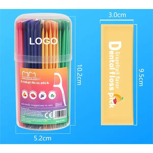 Individually Travel Dental Floss Pick 20PCS With Box