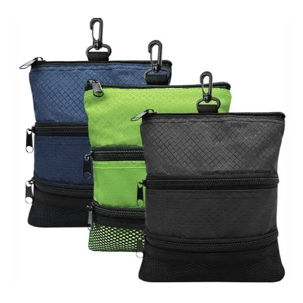 Compact Golf Pouch Bag with Clip for Essentials