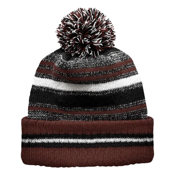 Classic Cuff Winter Beanie Hat with Pom Toque
