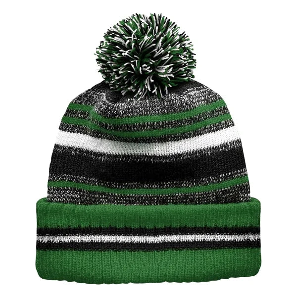 Classic Cuff Winter Beanie Hat with Pom Toque