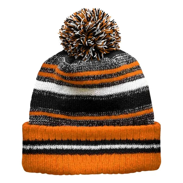 Classic Cuff Winter Beanie Hat with Pom Toque