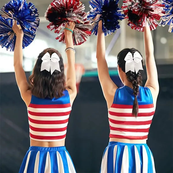 Large Cheer Hair Bows Ponytail Holder