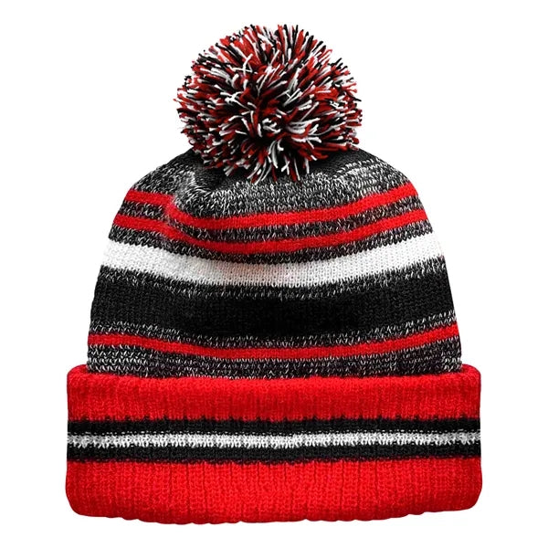 Classic Cuff Winter Beanie Hat with Pom Toque