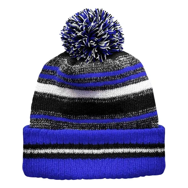 Classic Cuff Winter Beanie Hat with Pom Toque