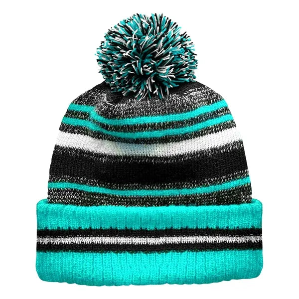 Classic Cuff Winter Beanie Hat with Pom Toque
