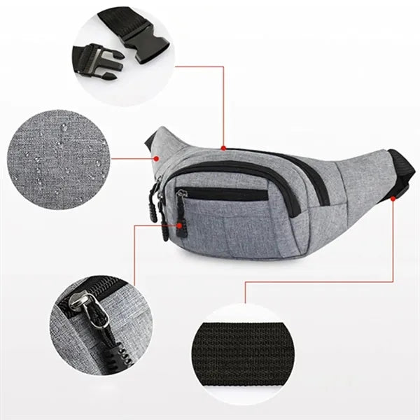 Multi-Pocket Waist Bag for Travel & Outdoor Activities