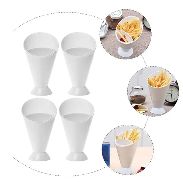 French Fry & Sauce Dipping Cone Holder for Snacks