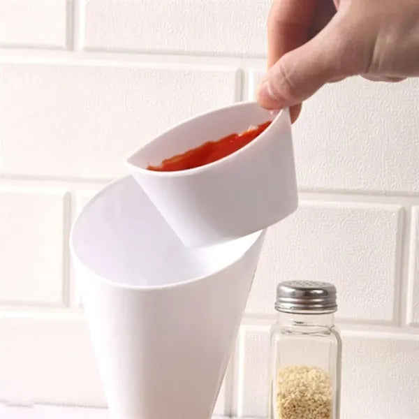 French Fry & Sauce Dipping Cone Holder for Snacks
