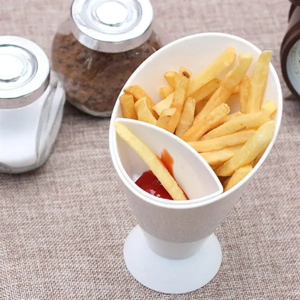French Fry & Sauce Dipping Cone Holder for Snacks