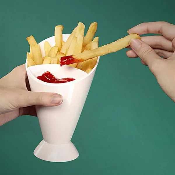 French Fry & Sauce Dipping Cone Holder for Snacks