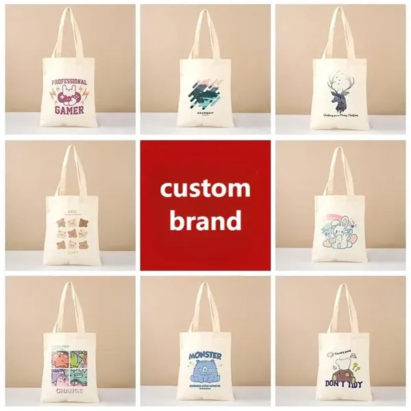 Factory Custom Logo Canvas Tote Bag, Eco Gift for Women