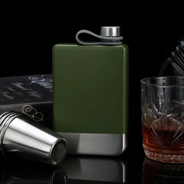 9Oz. Stainless Steel Hip Flask with Screw Cap