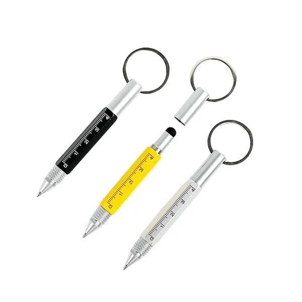 Multi-Purpose Mini Keychain Metal Ballpoint Pen