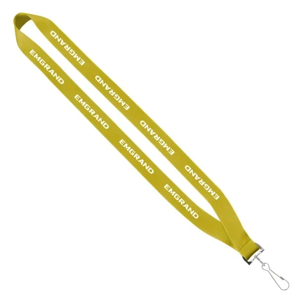 3/4" Polyester Sewn Lanyard with Silver Snap Hook
