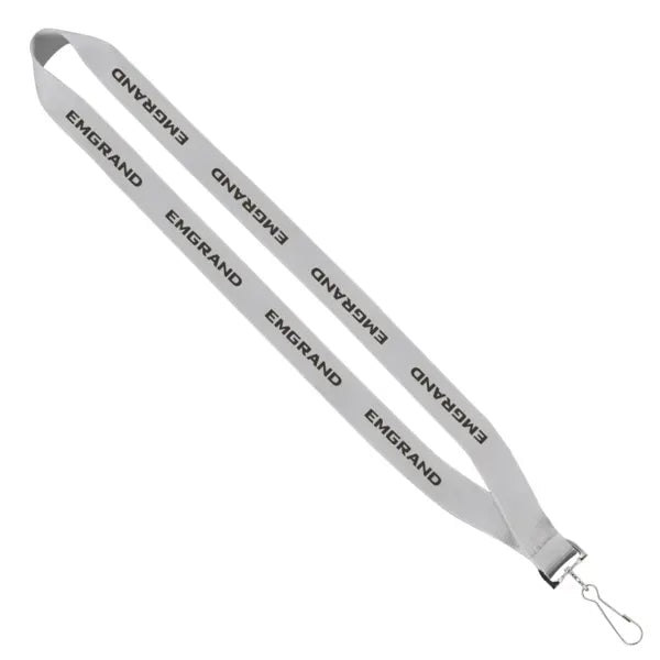 3/4" Polyester Sewn Lanyard with Silver Snap Hook